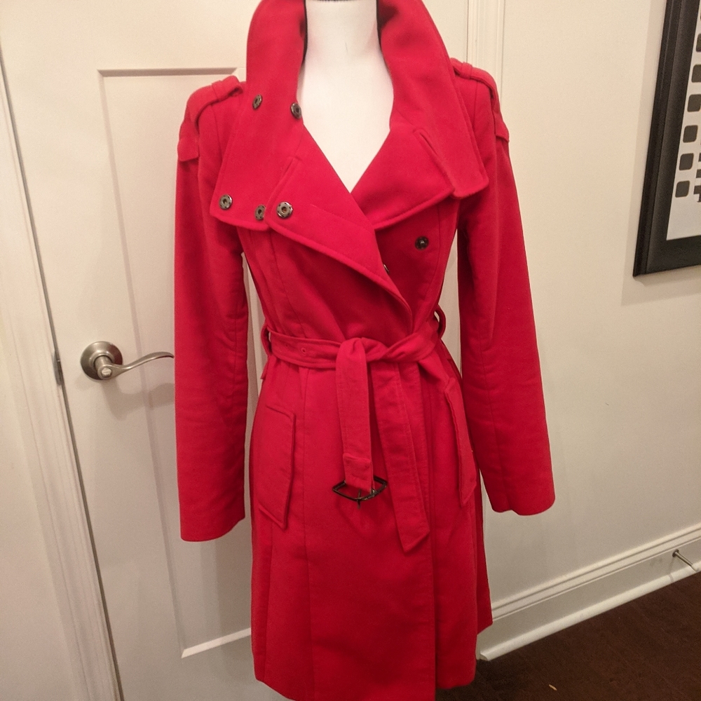 Mango Red Coat. Size medium
